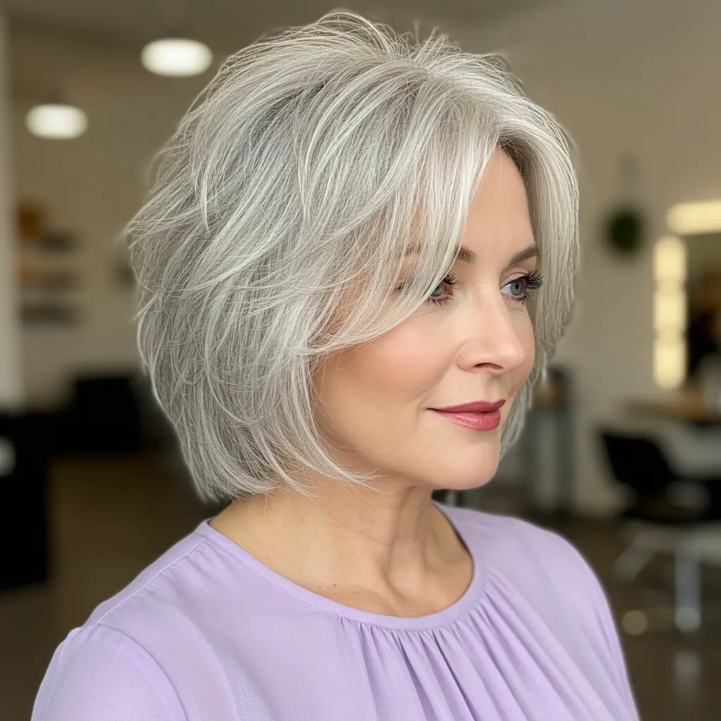 Sun-Kissed Blunt A-Line Bob