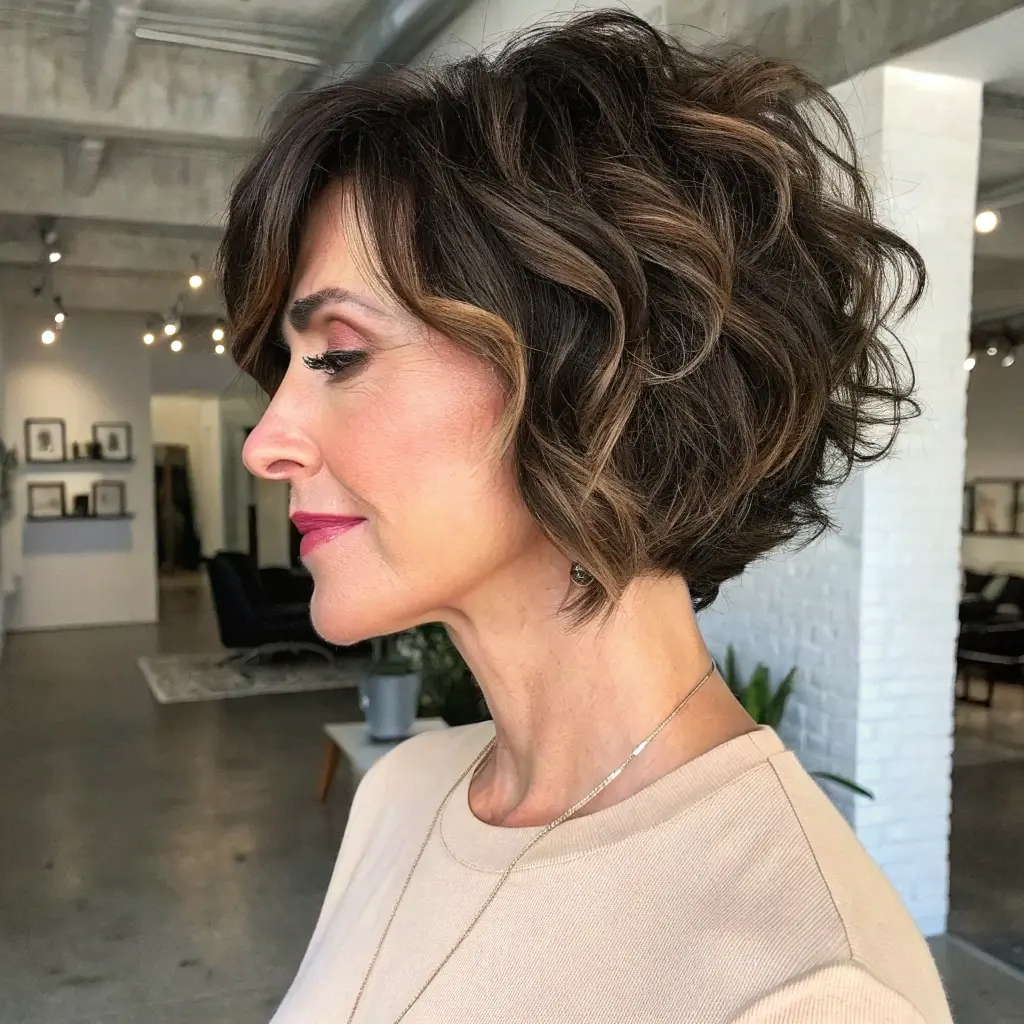 #19 Grey Blonde Waves With Curtain Bangs