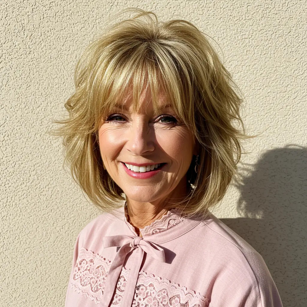 Sleek A-Line Bob with Blended Highlights