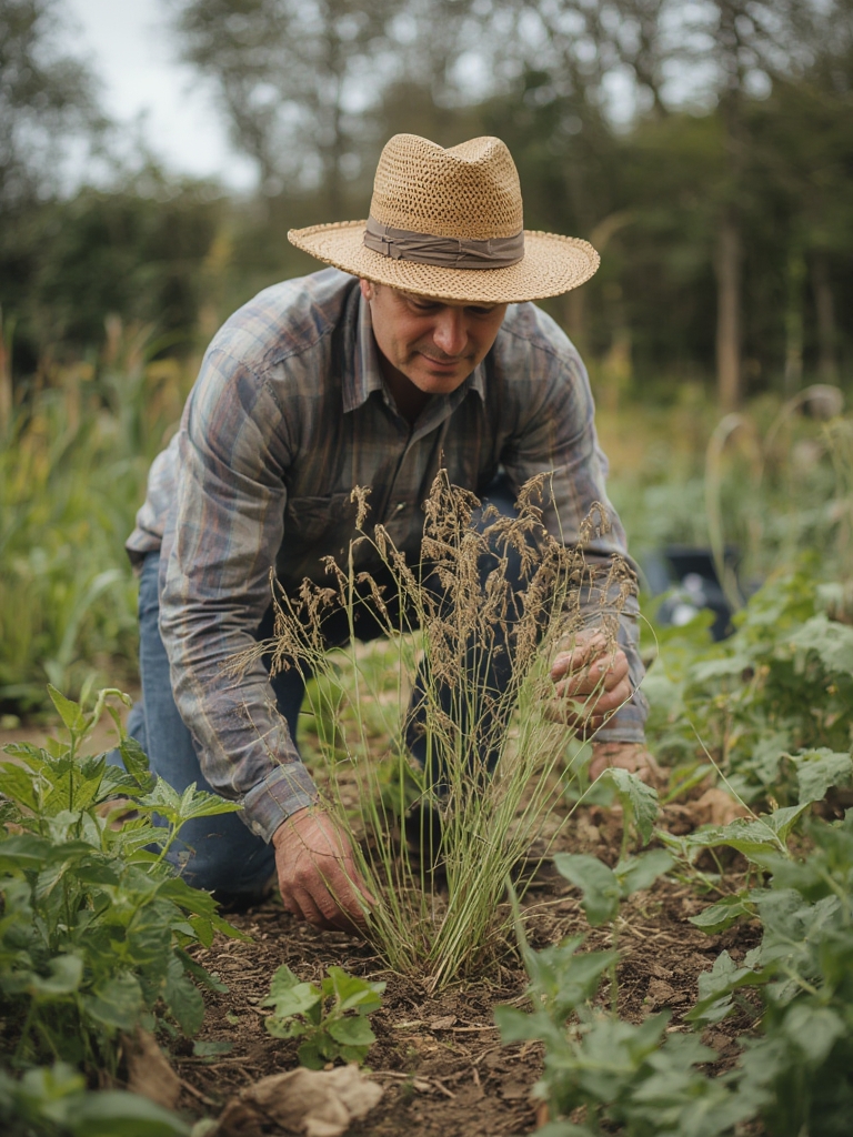 Flowering buckwheat in garden