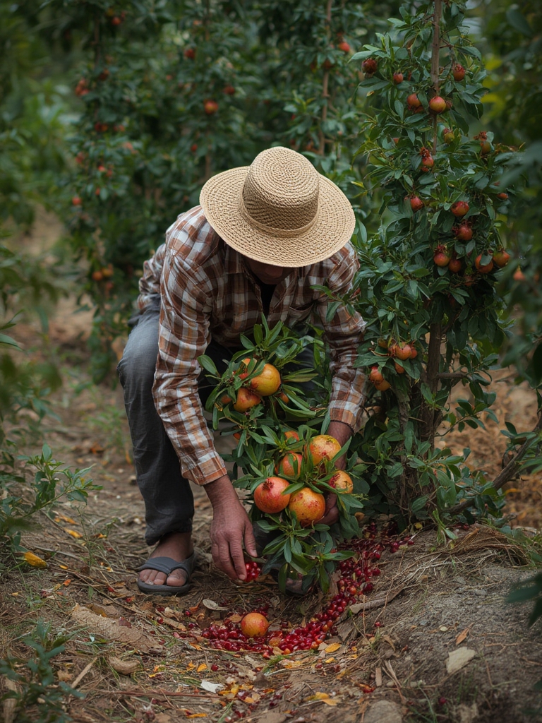 Pomegranate tree growth stages