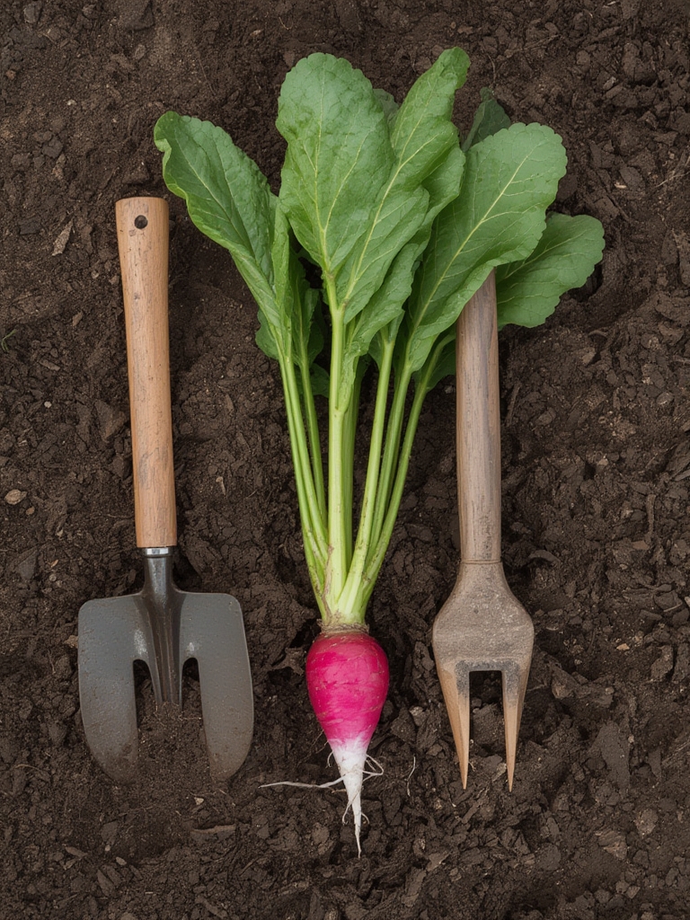 Tillage Radish seeds and tools