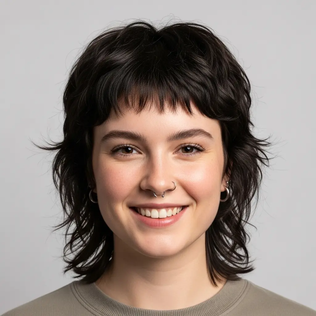 #11 Chin-Length Cut with Sweeping Choppy Bangs and Tendrils