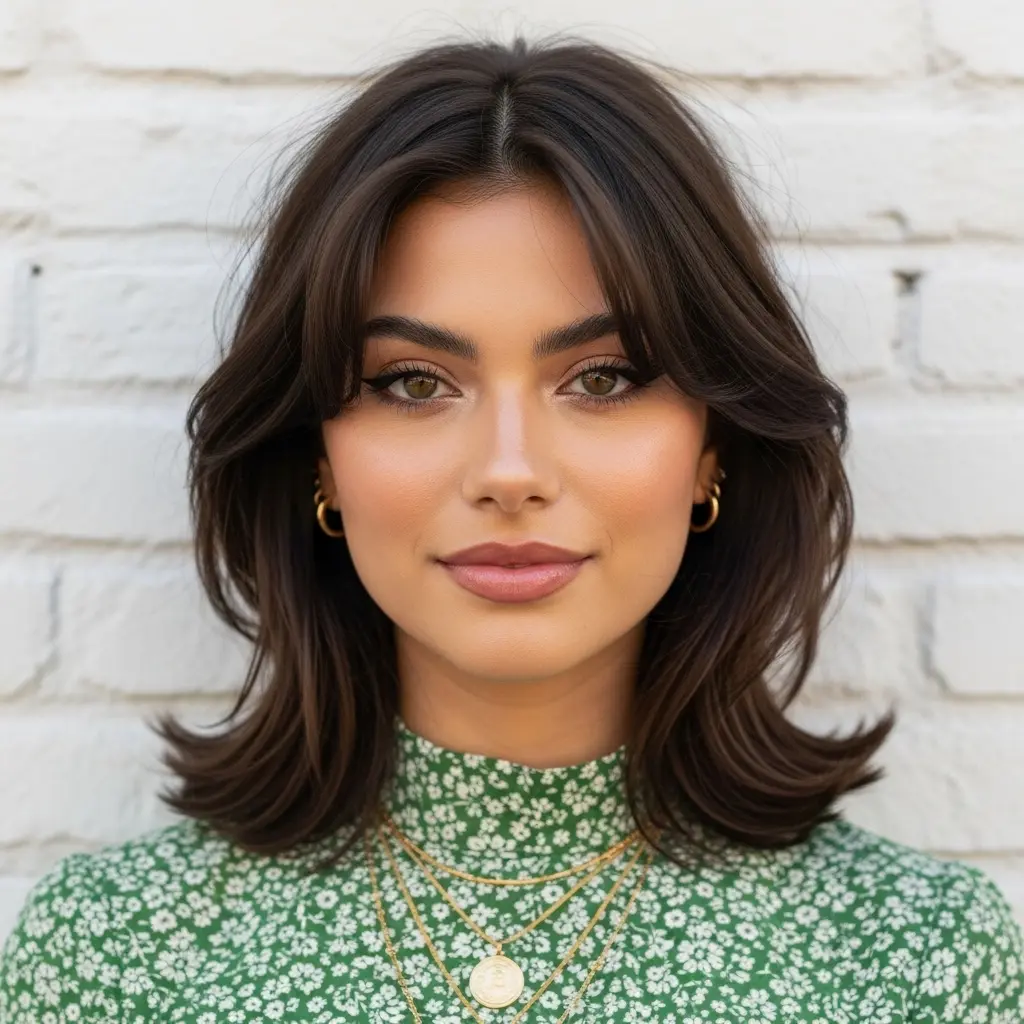 #12 Collarbone-Length Lob with See-Through Bottleneck Fringe