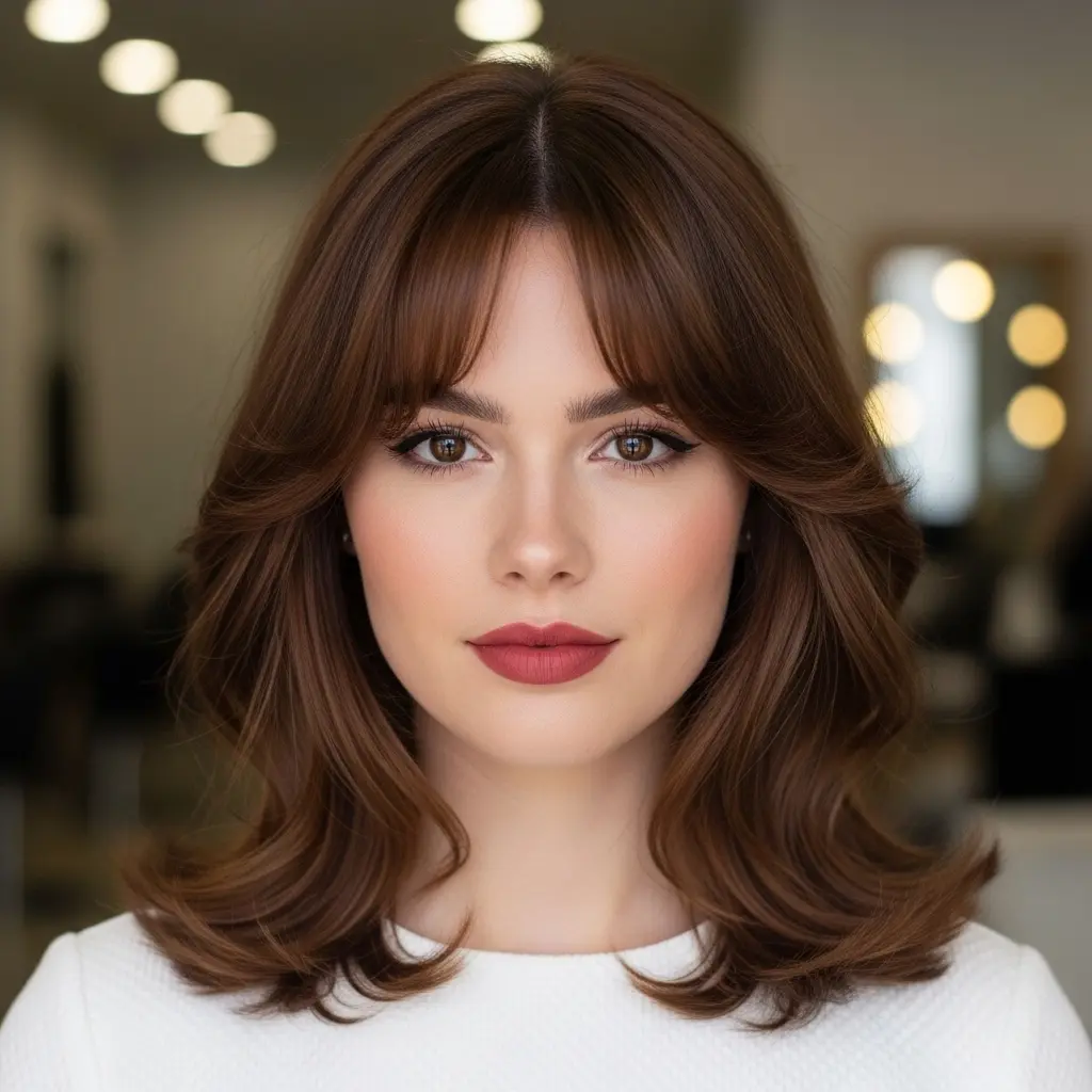 #13 Face-Framing Bottleneck Bangs