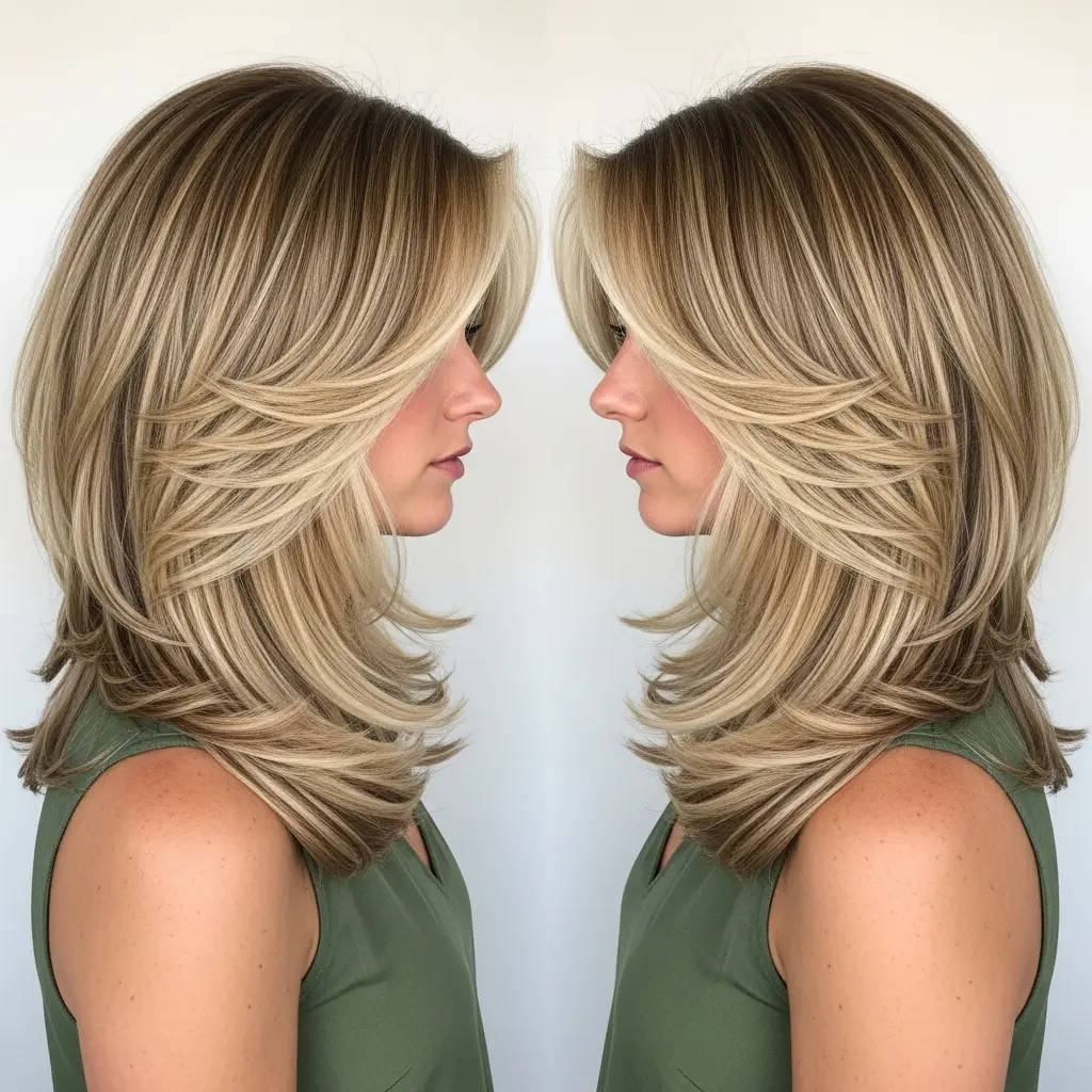 #14 Medium Thick Hair with Subtle Feathery Layers