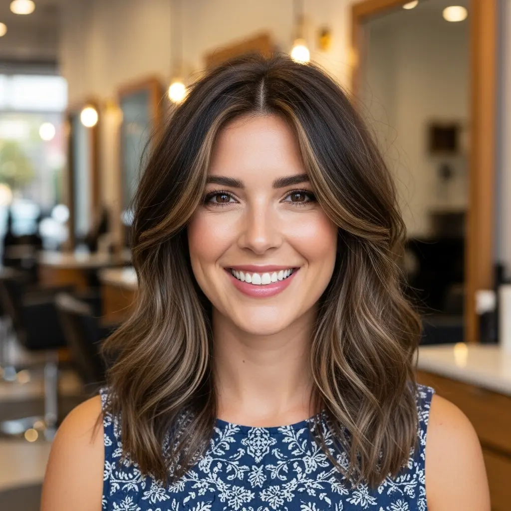 #17 Medium Shag Haircut with Razor Cut Layers