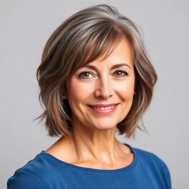 #6 Softly Tapered Medium Shag Haircut for Thinning Hair