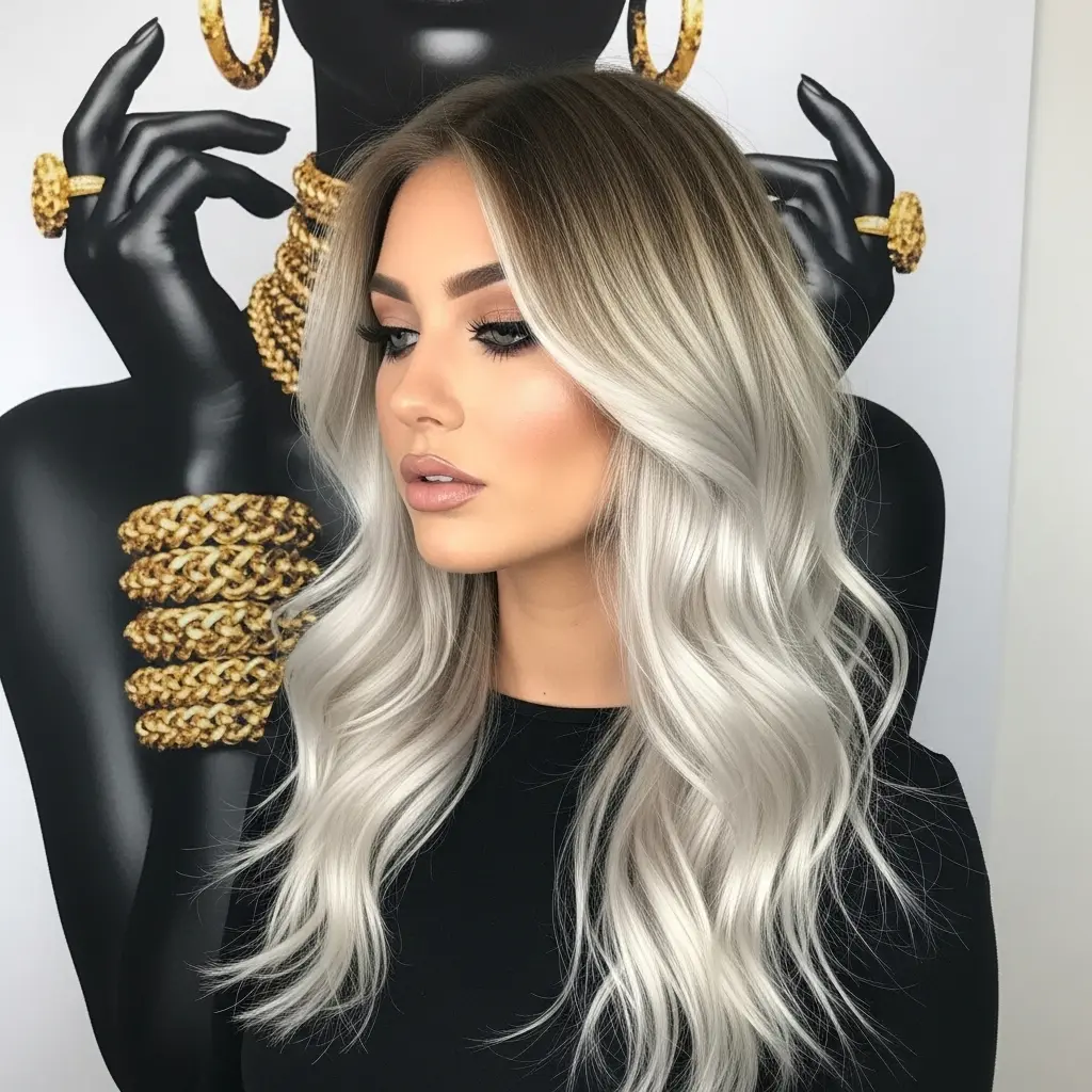 #6 Long Blonde Balayage Hair with Razored Ends