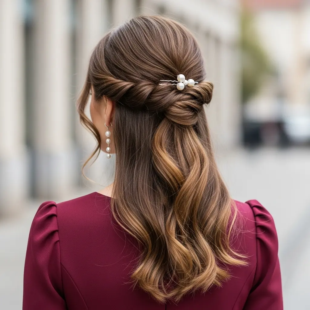 #9 Elegant Rope-Twist Half-Up