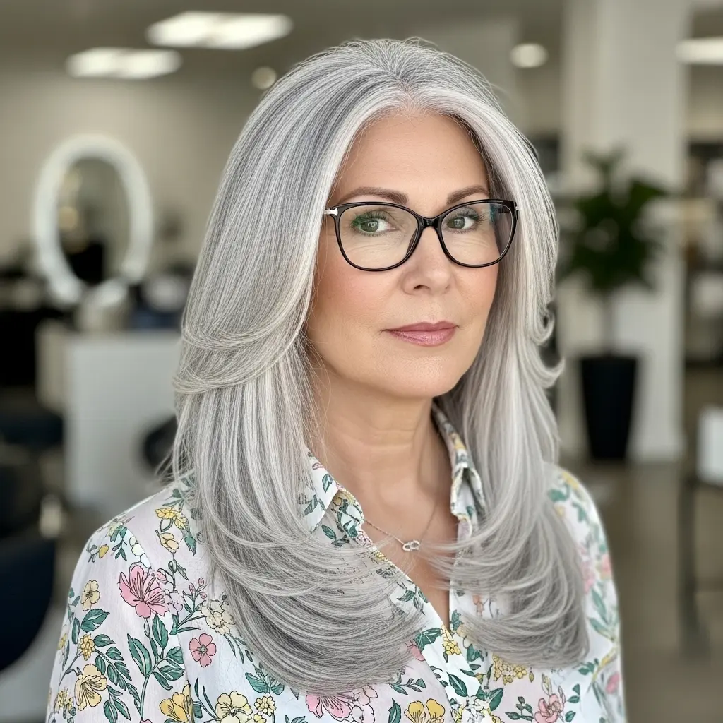 #9 Long Hair with Glasses