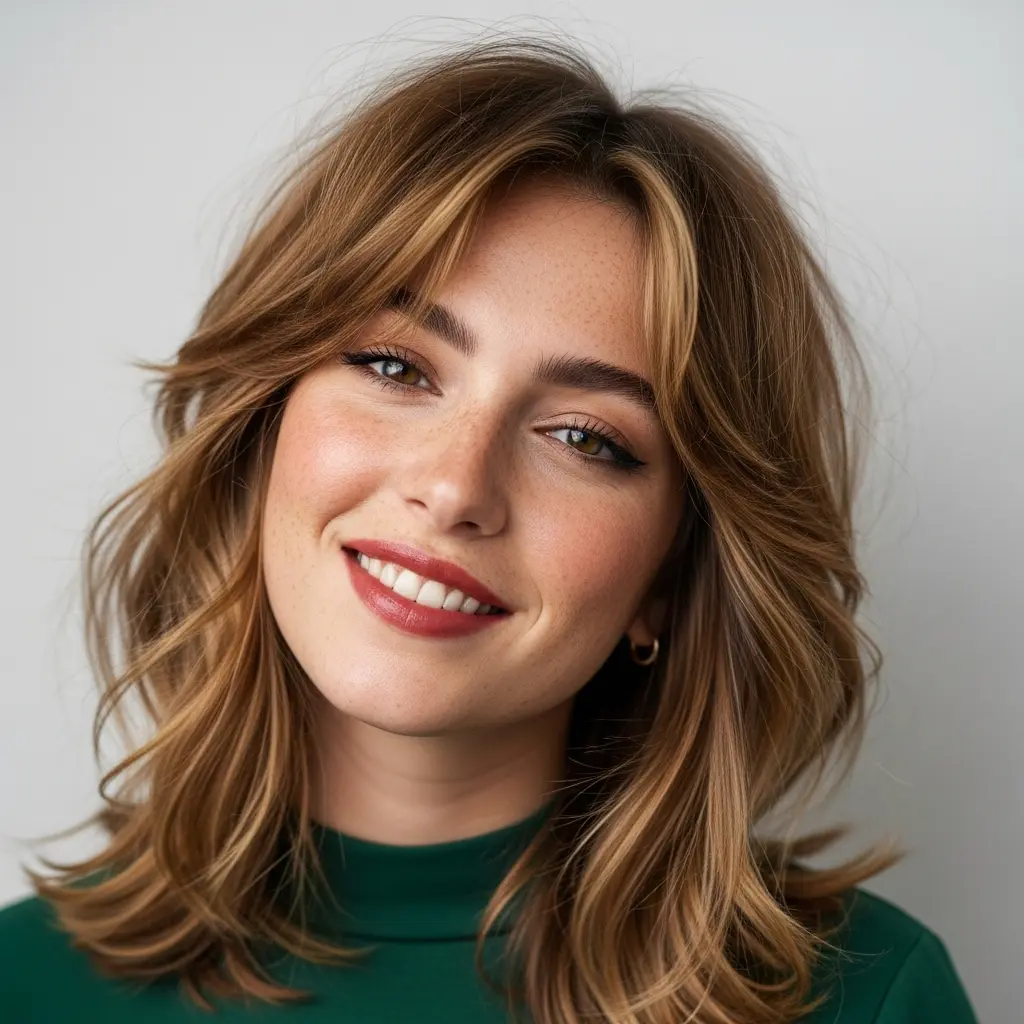 #9 Fluffy Medium Shag Haircut for Lightweight Volume