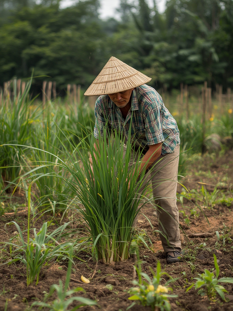 Lemongrass growing process