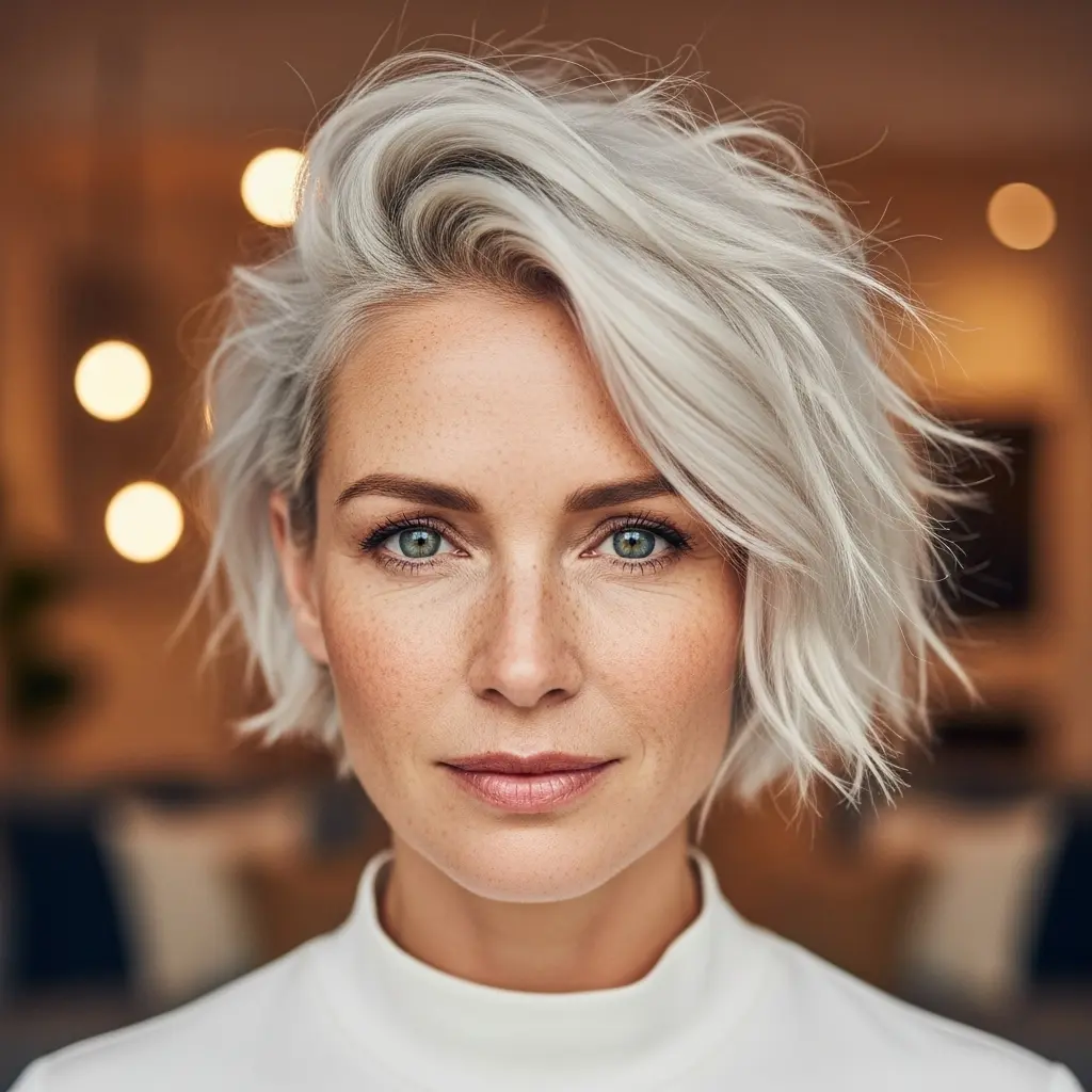 #1 Textured Short Haircut for Women Over 40