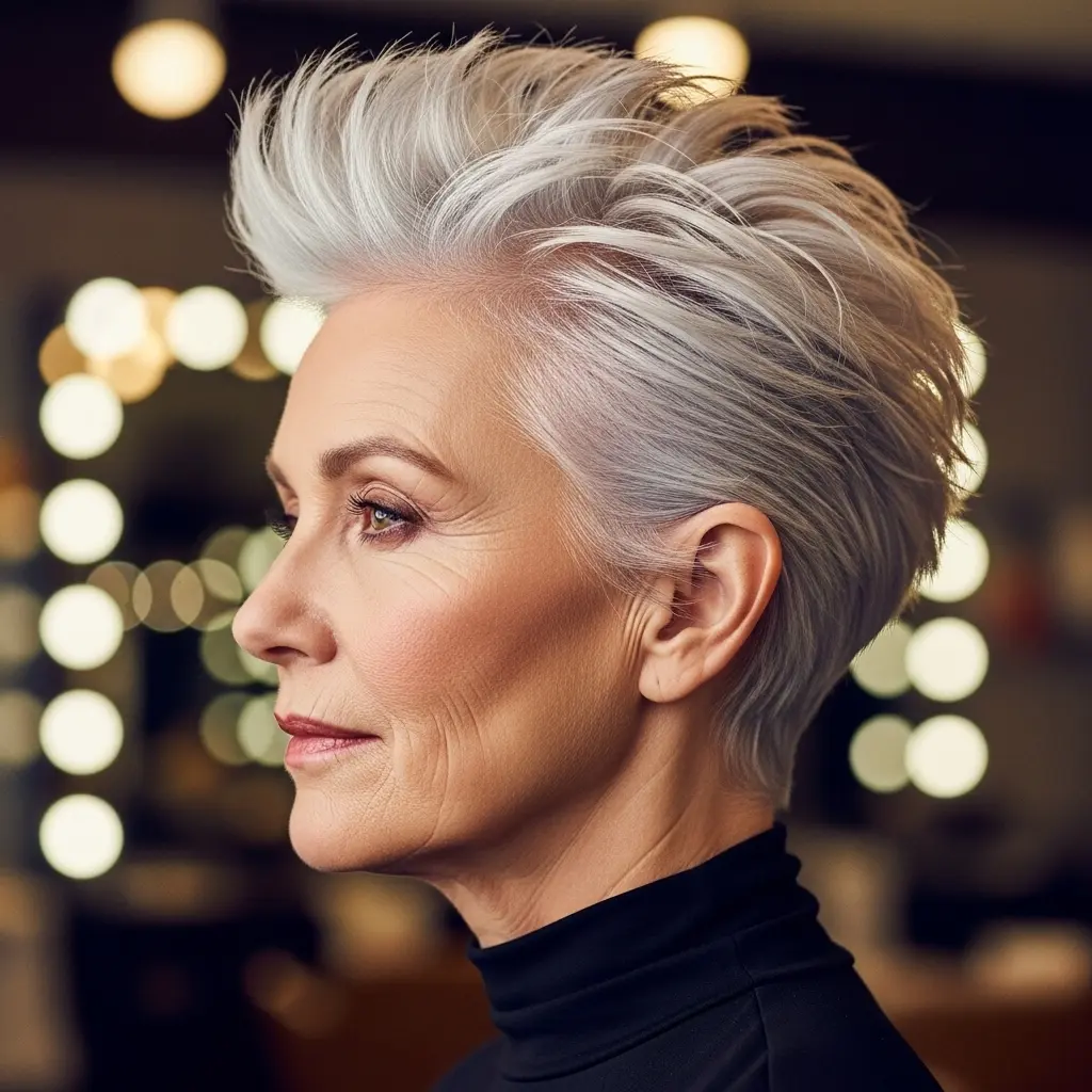 #11 Spiky Pixie Cut for Older Women