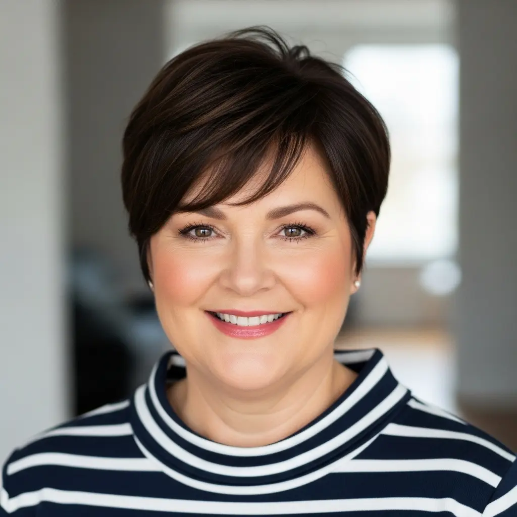 #12 Pixie with a Side Part and Bangs