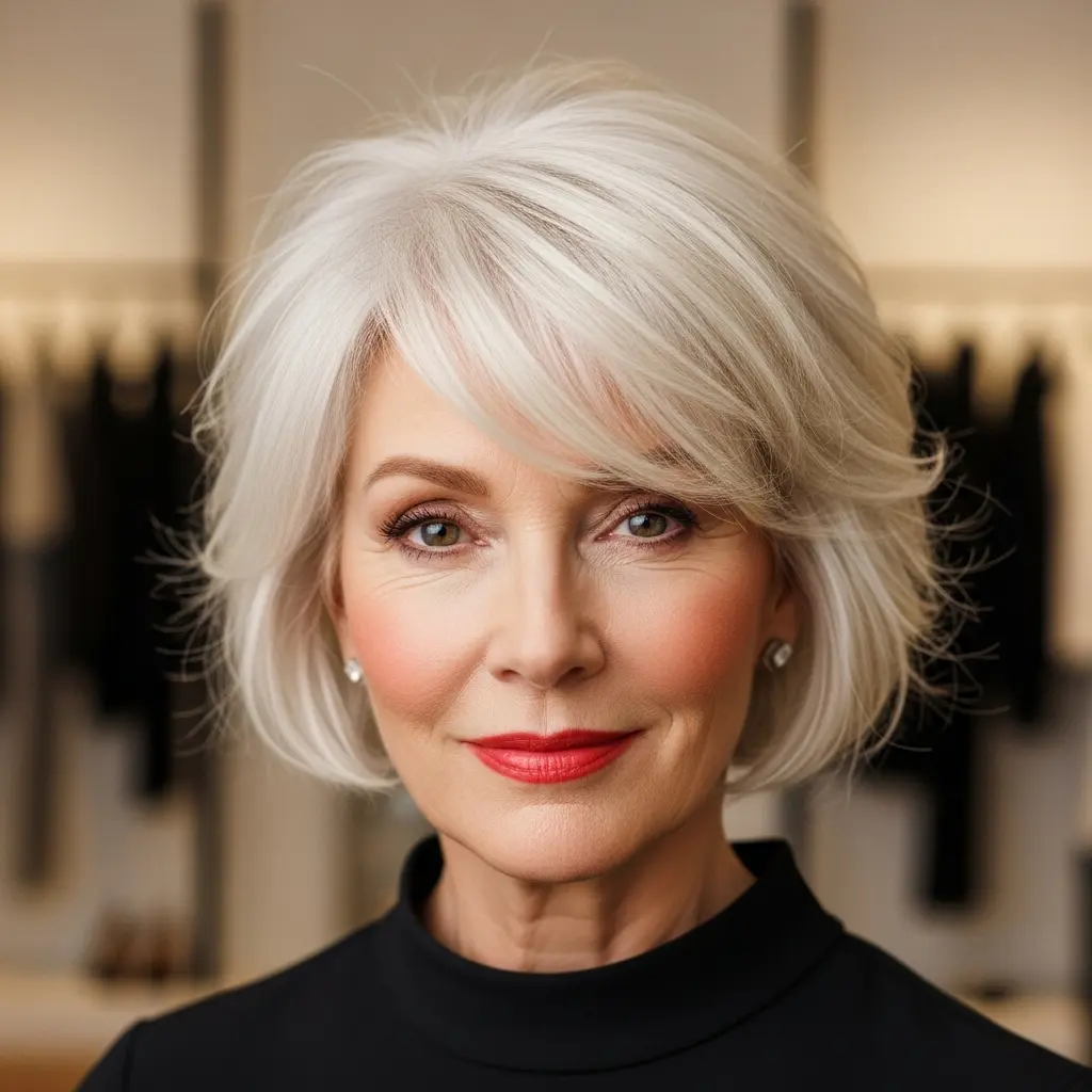 #12 Piecey Platinum Choppy Bob