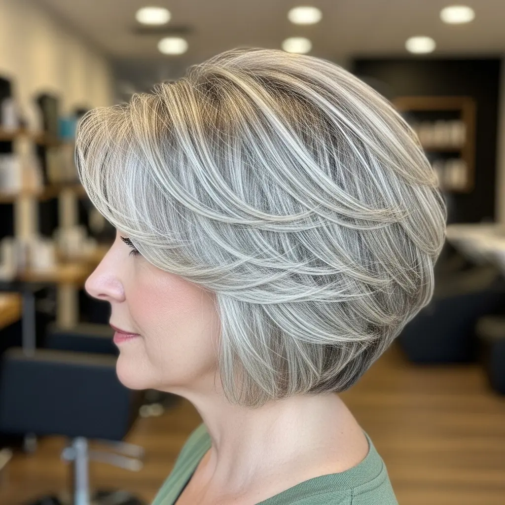 #12 Feathered Butterfly Bob with Lowlights