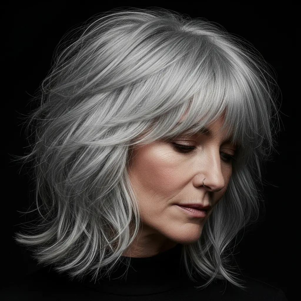 #13 Shoulder-Length Edgy Shag Cut