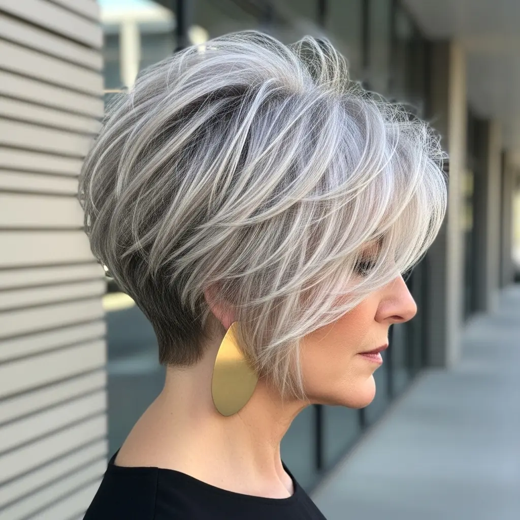 #14 Short Messy Concave Bob