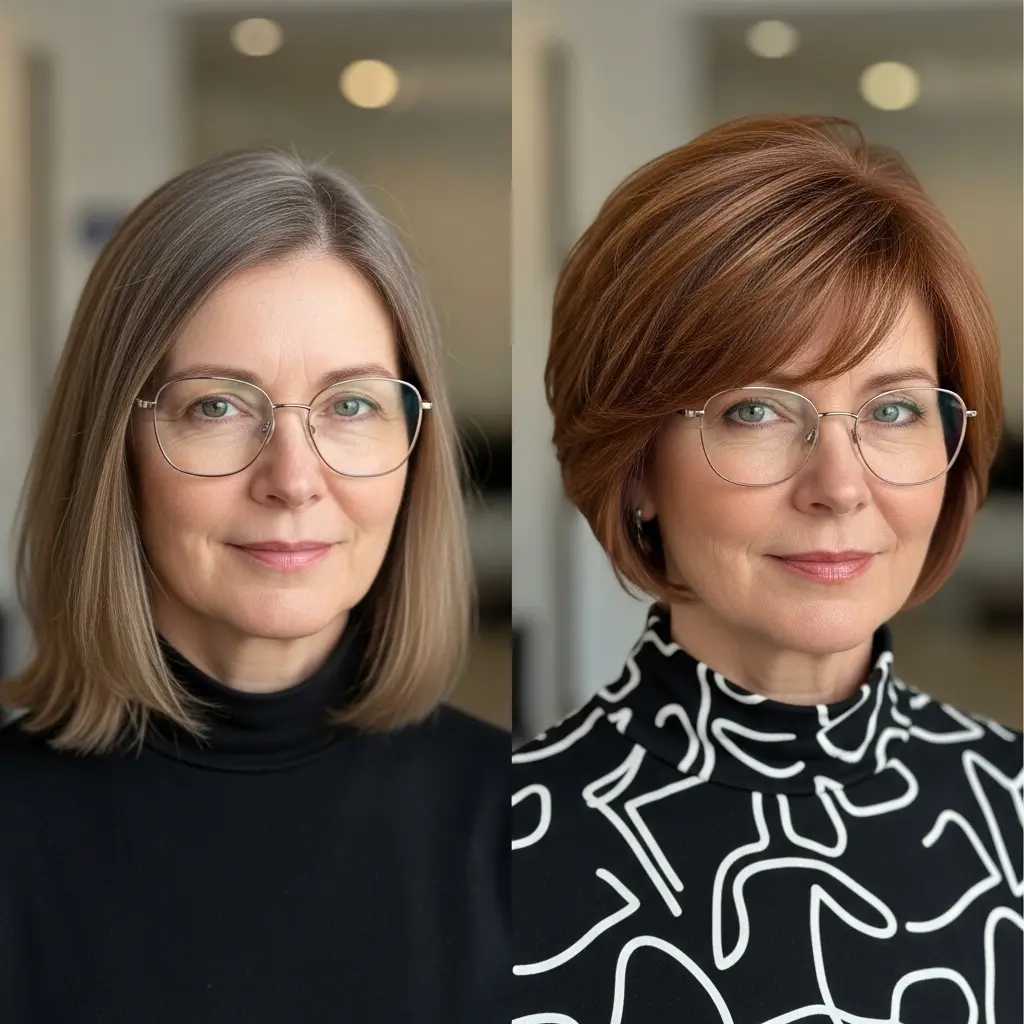 #15 Short Auburn Bob Makeover