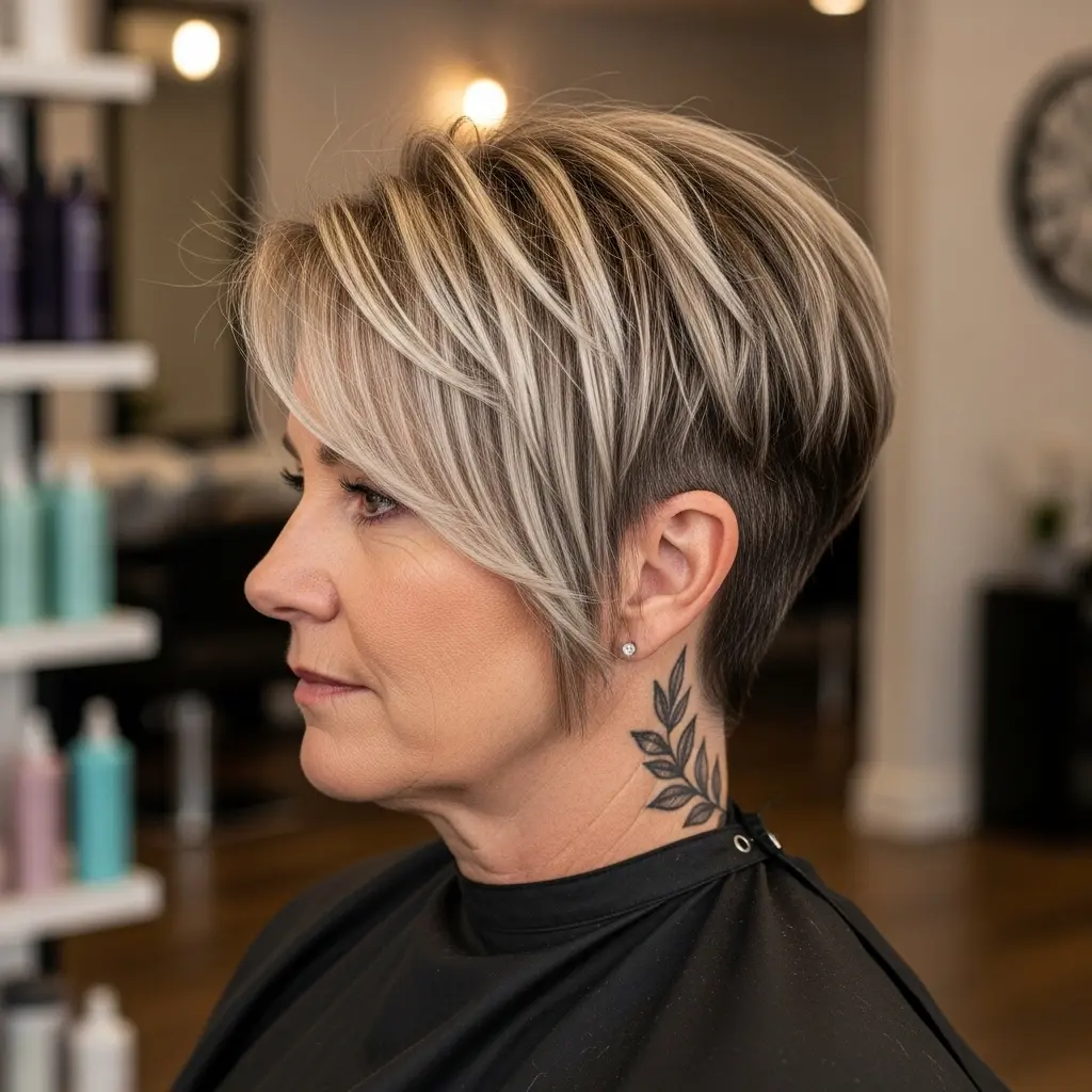 #15 Sleek Bixie with Highlights and Lowlights