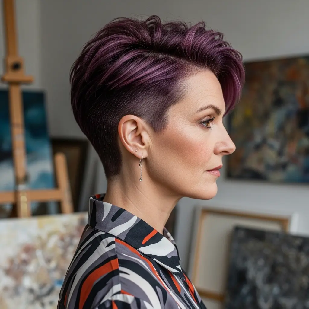 #15 Funky Pixie Cut with Tapered Sides