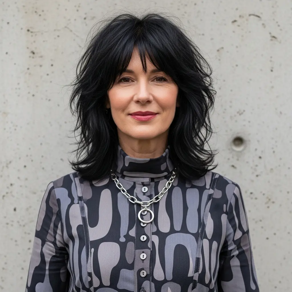 #15 Medium-Length Sassy Shag