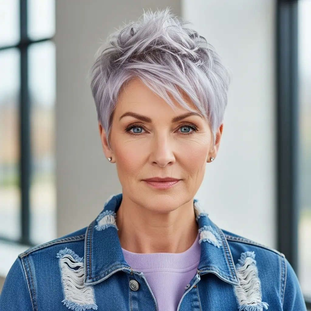 #16 Short Spiky Pixie with Edgy Top