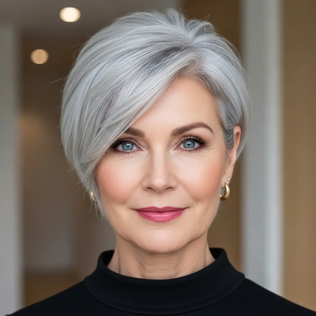 #16 Long Edgy Pixie with Asymmetric Bangs