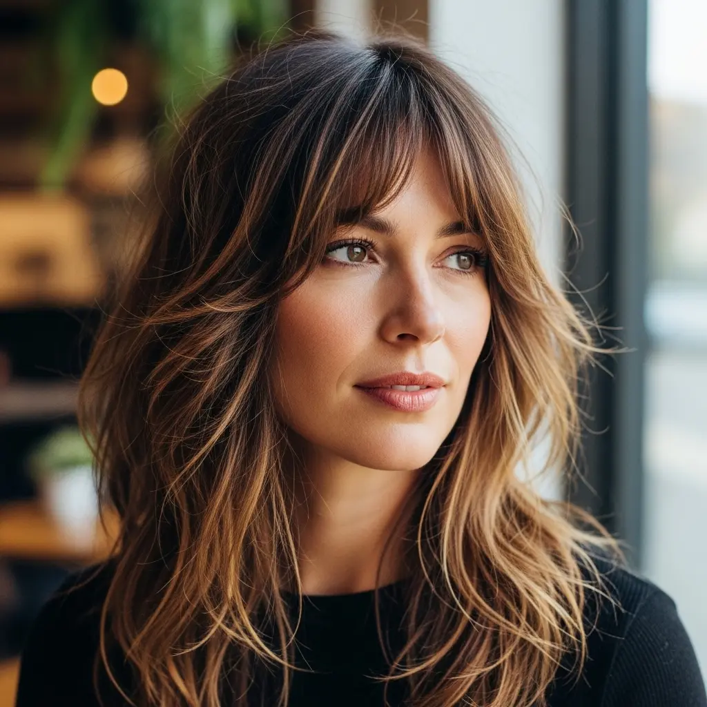 #17 70s-Inspired Shag Cut with Long Bangs