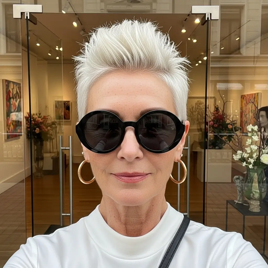 #18 Chic Pearl Blonde Pixie Cut