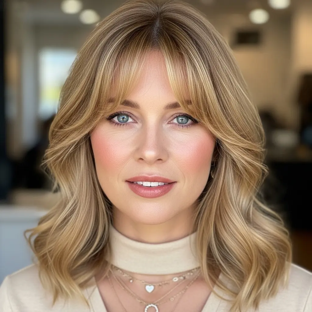 #18 Medium Hair with Bardot Bangs