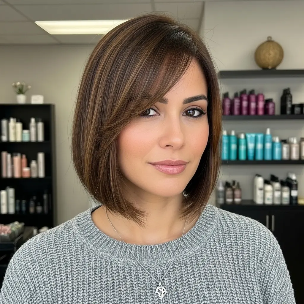 #19 Bob with Side-Swept Bangs