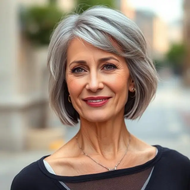 #2 Choppy and Edgy Bob Cut with Bangs