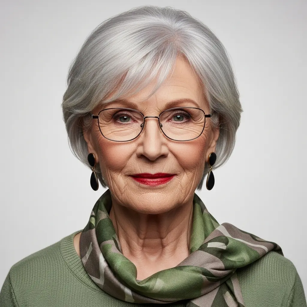 #2 Soft Silver Pixie with Feathered Bangs