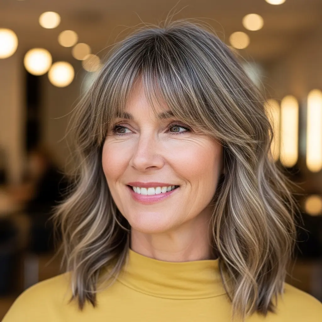 #2 Medium Shag with Bangs