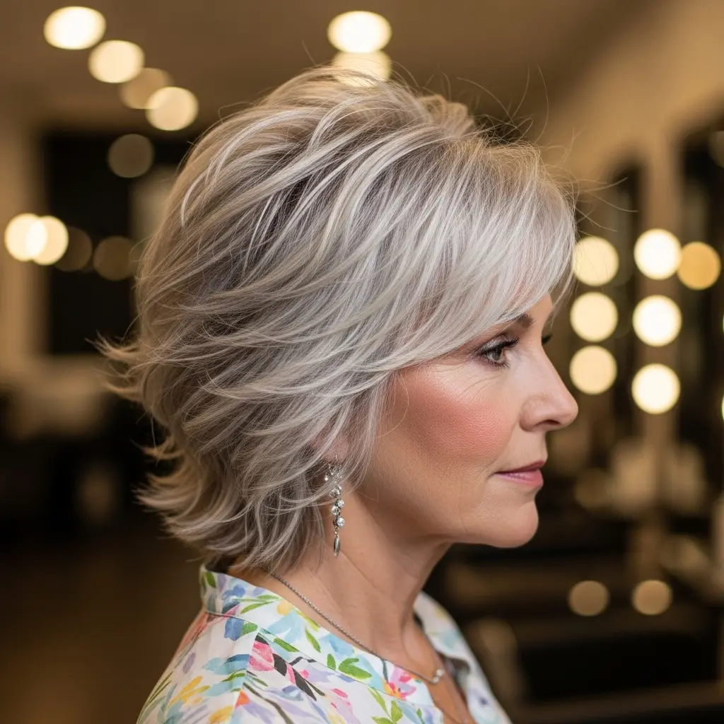 #2 Short Shag for Women Over 50