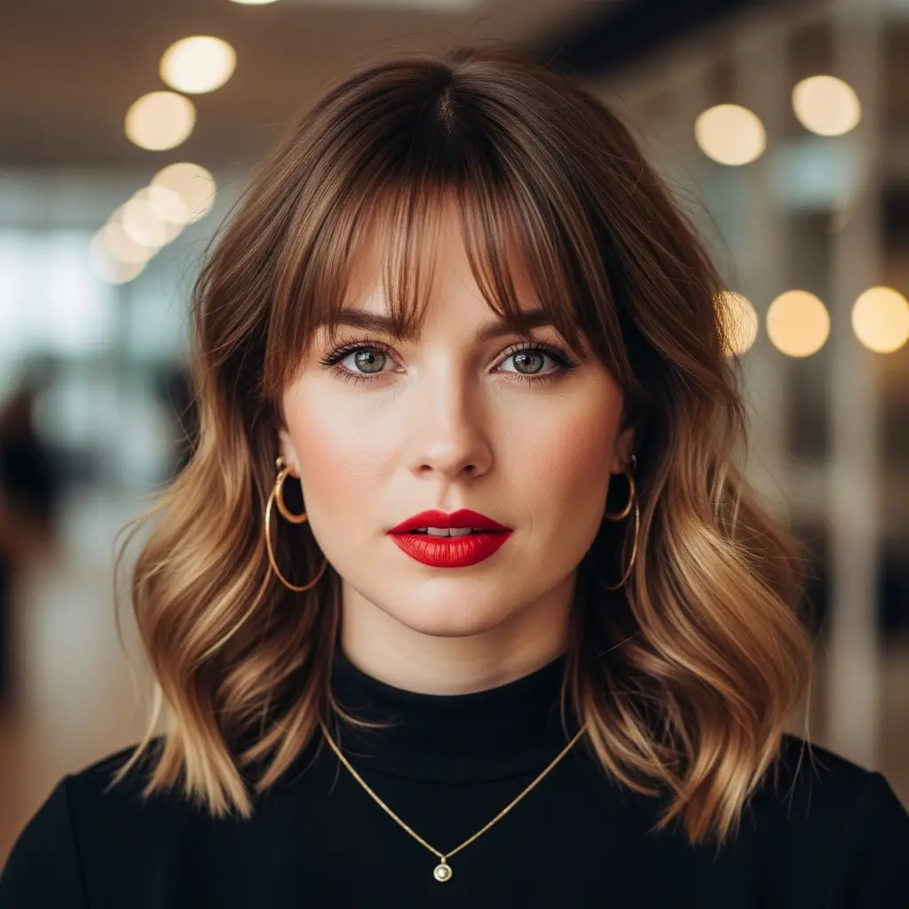 #2 Tousled Hair with See-Through Bangs