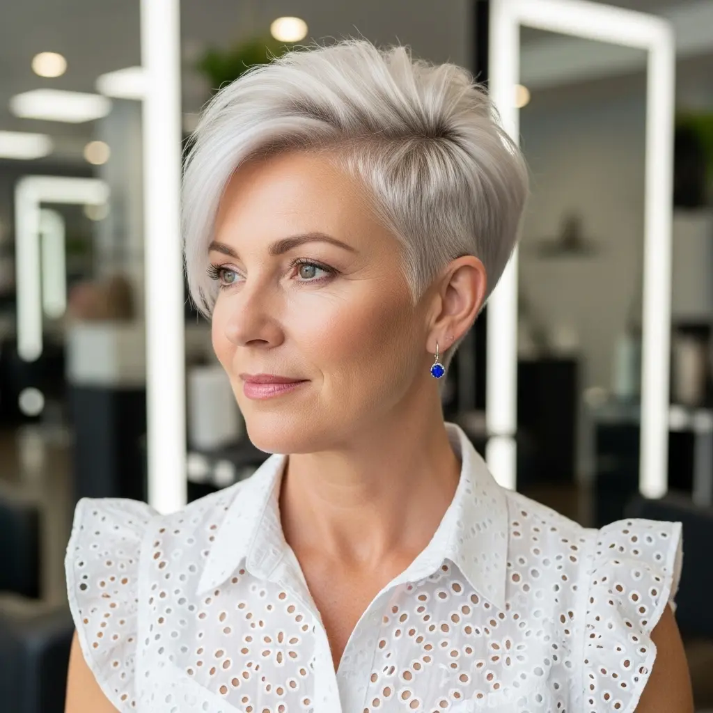 #22 Side-Swept Undercut Pixie on Fine Hair