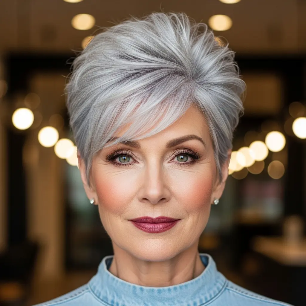 #24 Layered Pixie Cut with Spiky Top