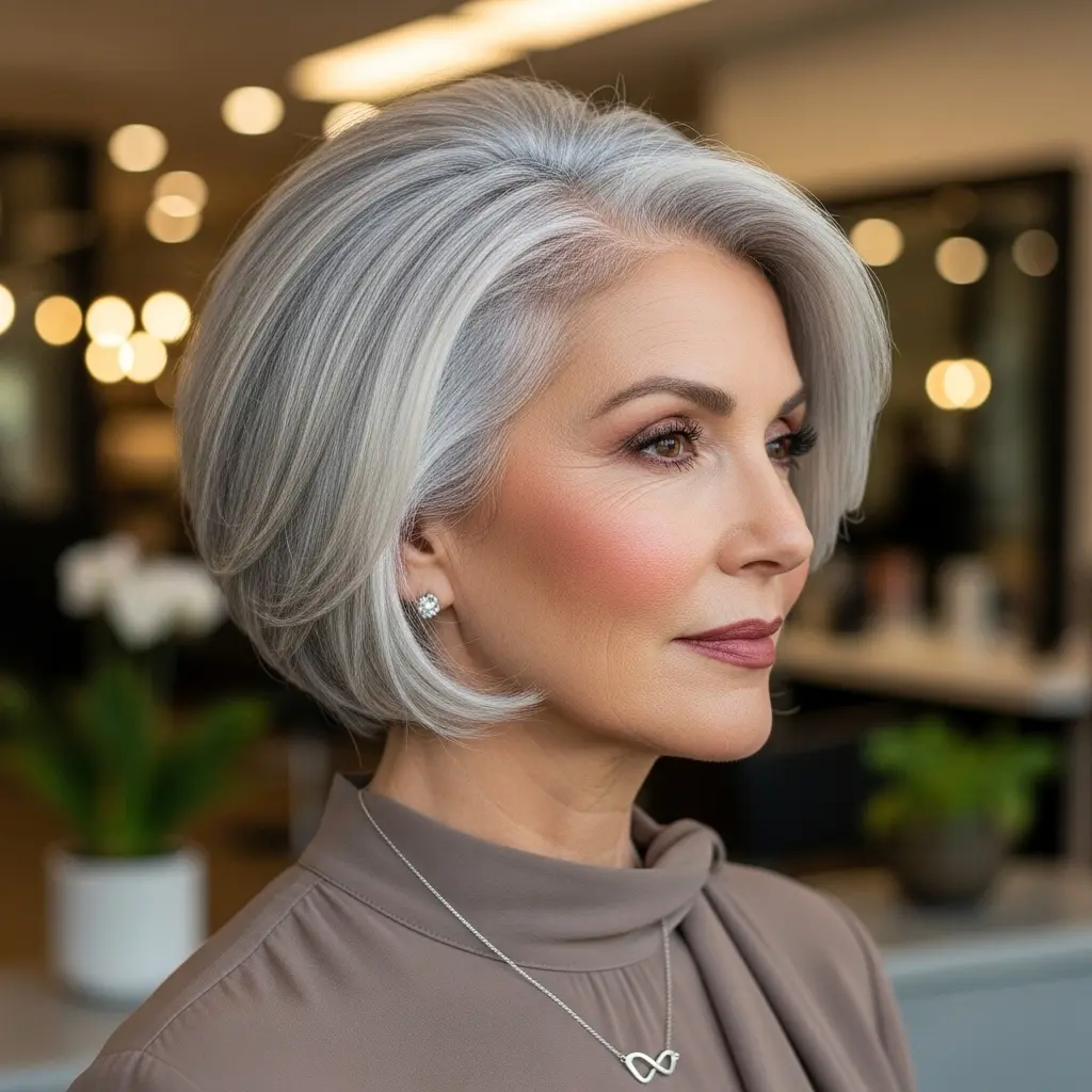 #24 Silver Graduated Bob