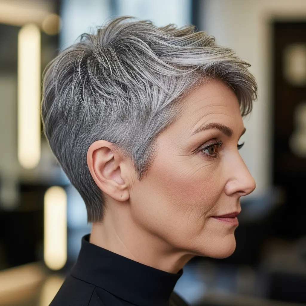 #26 Edgy Razor Cut for Older Women