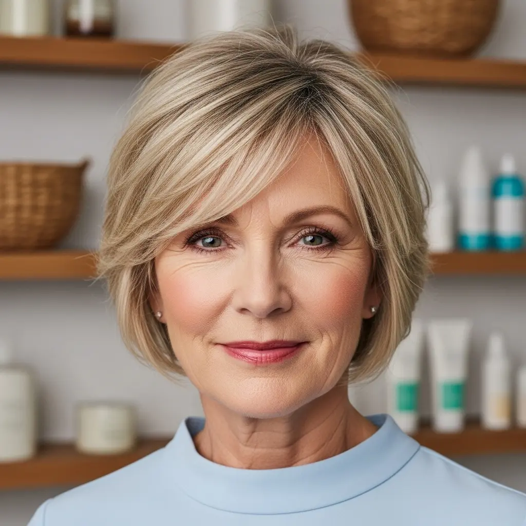 #5 Disconnected Choppy Bob with Side Bangs