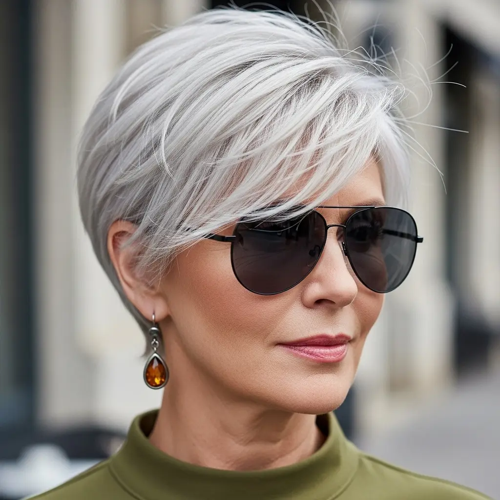 #5 Platinum Pixie with Crown Layers