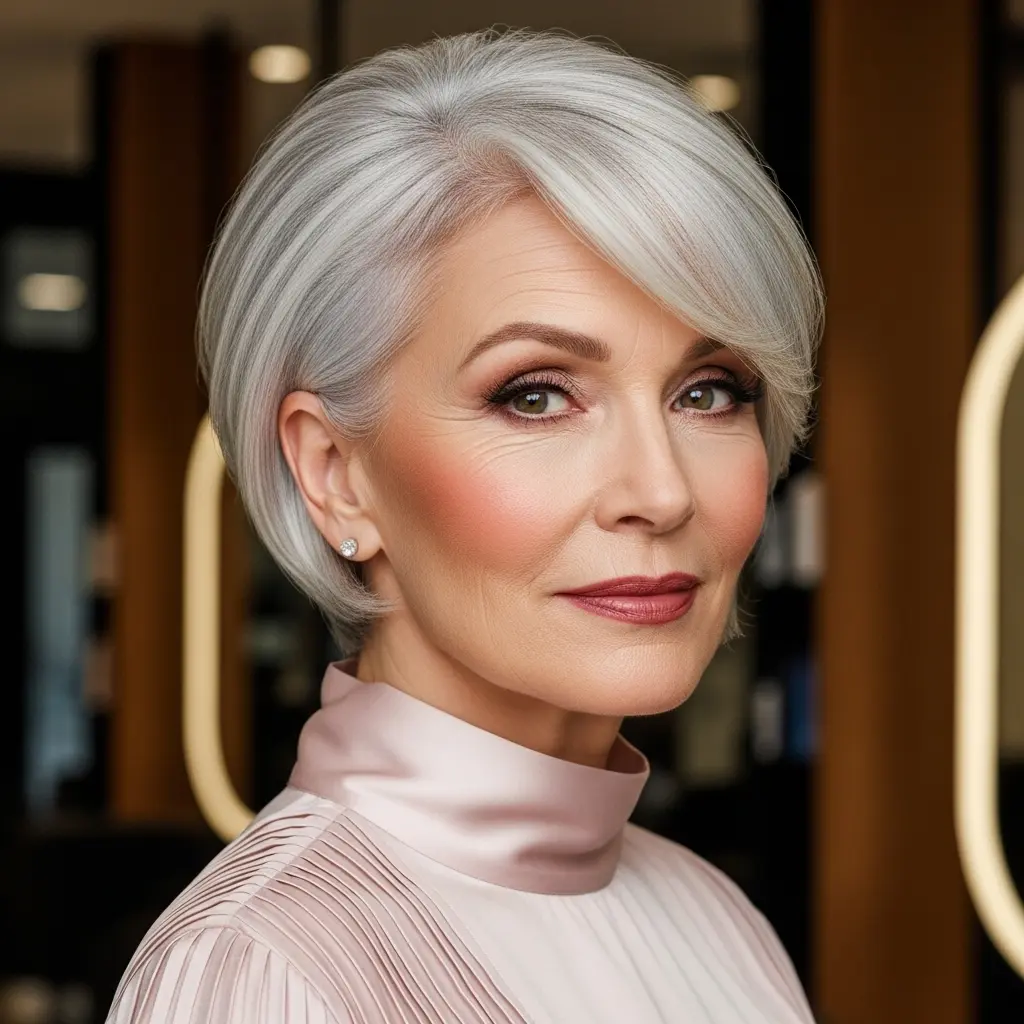 #6 Asymmetrical Cut with Chic Bangs