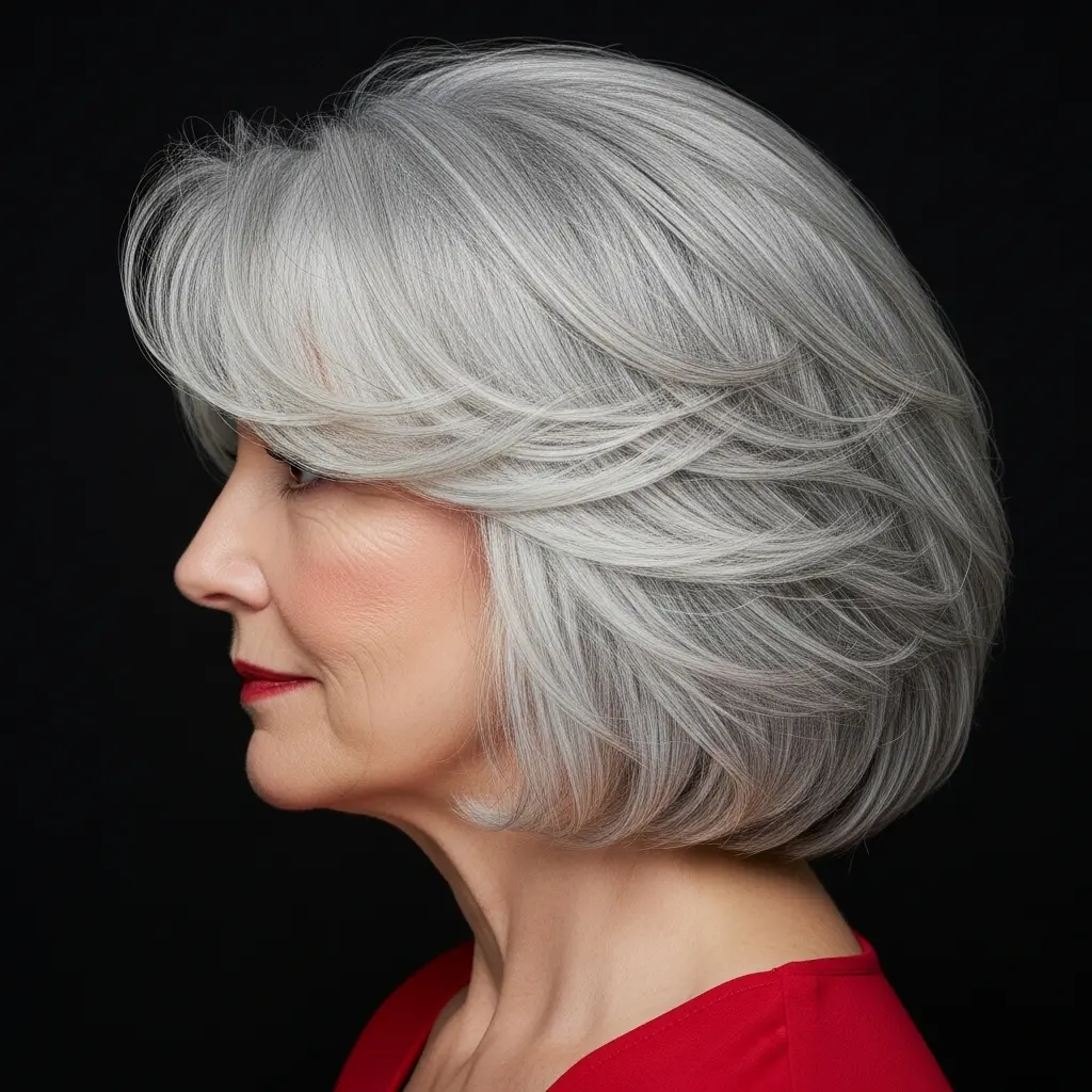 #7 Low-Maintenance Bob with Soft Swoopy Layers