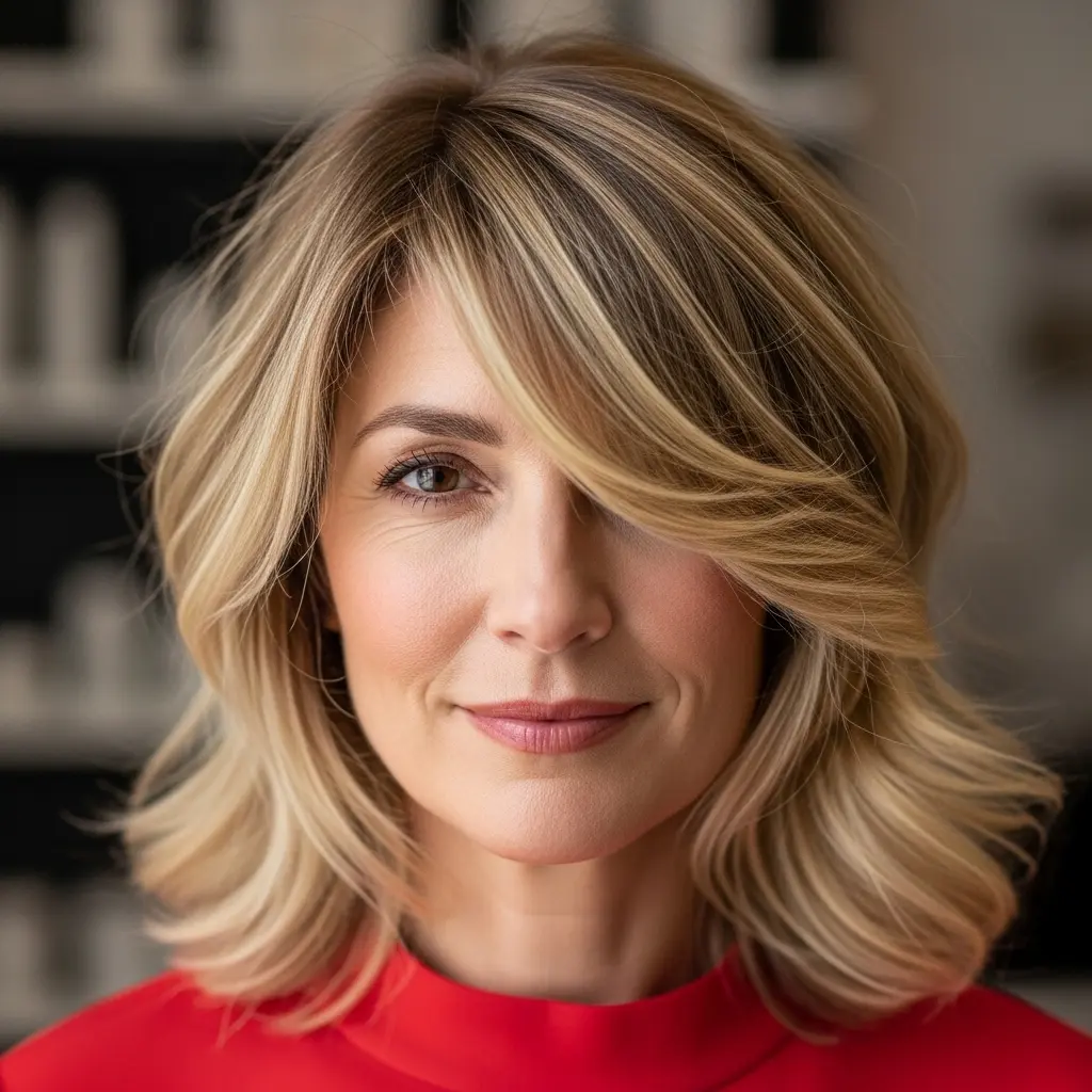 #8 Voluminous Waves with Side Bangs