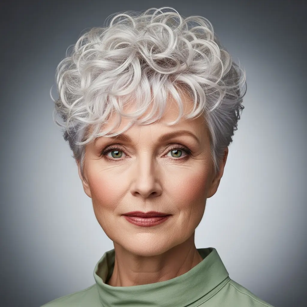 #9 Fluffy Pearl Undercut Pixie