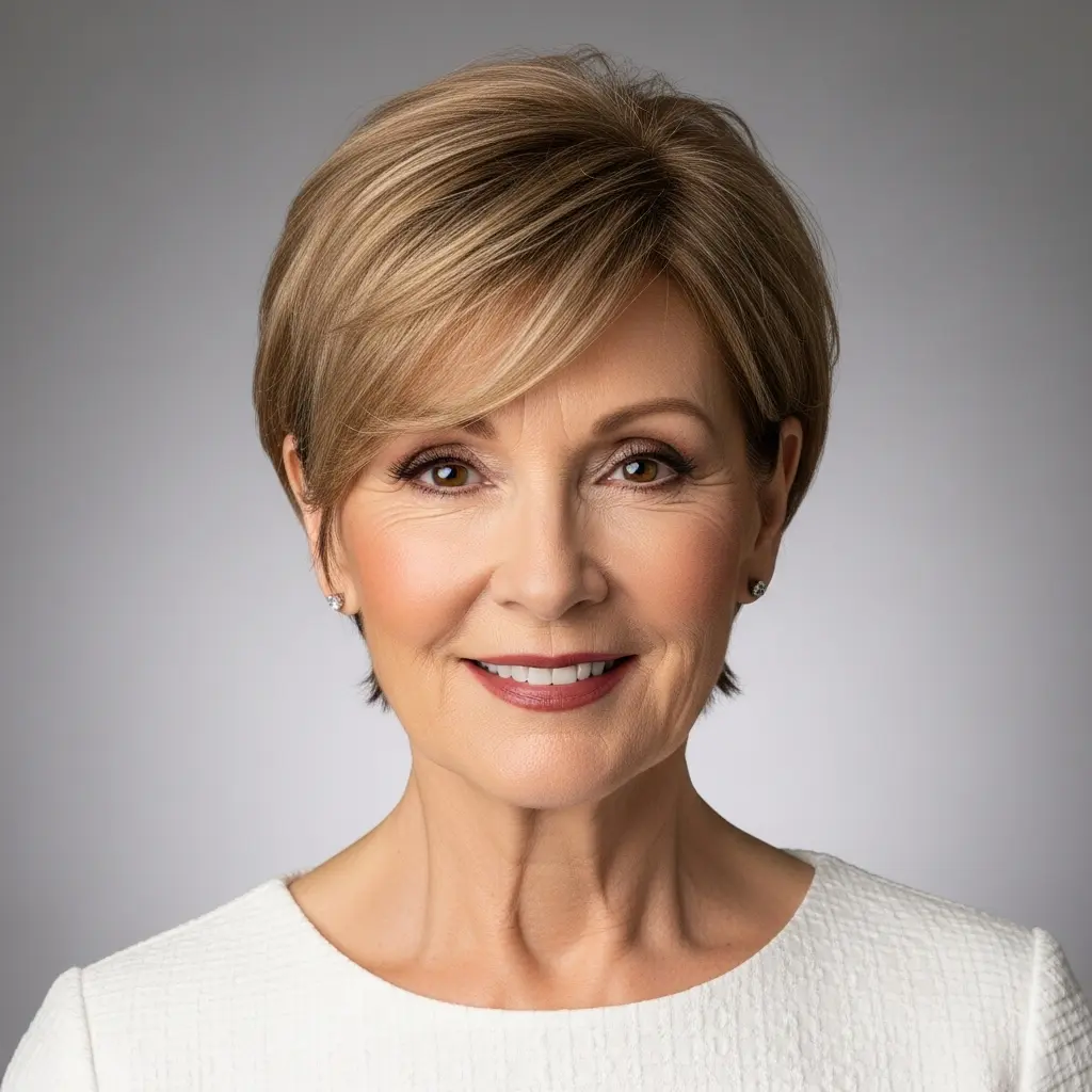 #9 Light Brown Long Pixie with Piece-y Fringe